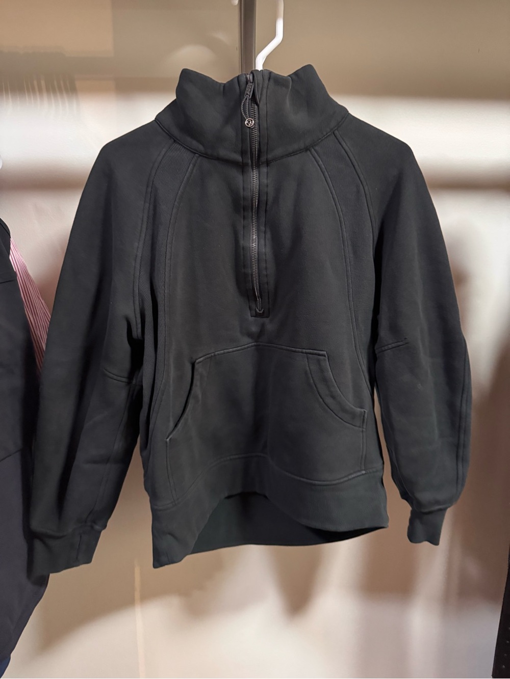 Lululemon athletica Black Half-Zip Pullover Scuba XS/S FULL LENGTH